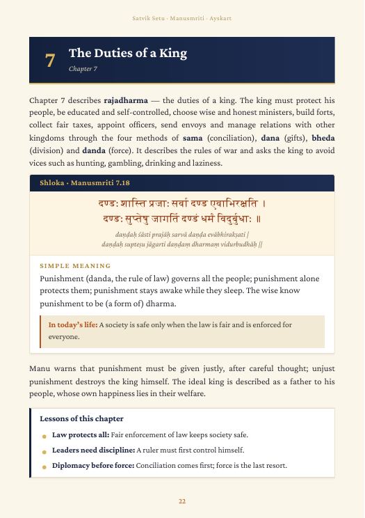 Manusmriti: the duties of a king